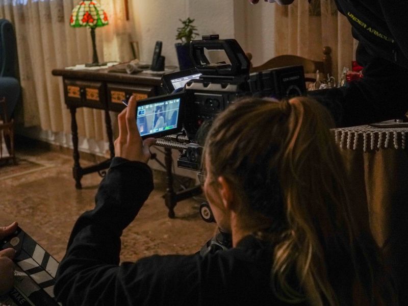 Imagen: Clara (equipo) encuadrando.